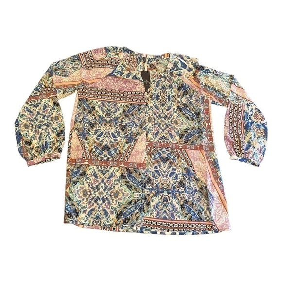 Nydj Peasant Blouse, Free Bird Paisley - Picture 9 of 15
